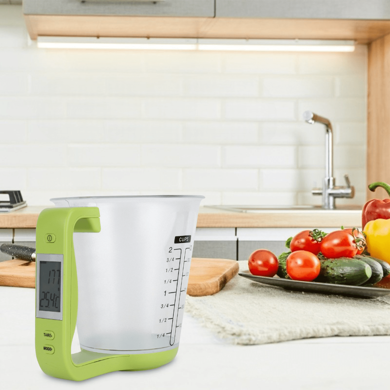Balance de Cuisine - ElectronicCups™ - Vert - Douceur Pâtissière