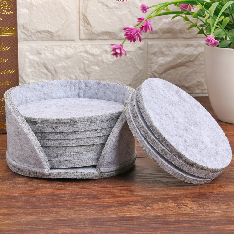 Dessous de Verre - RoundFeltCoaster™ - Gris Clair - Douceur Pâtissière